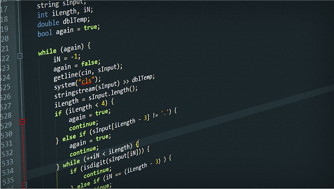 Close-up of code on a screen during a debugging session