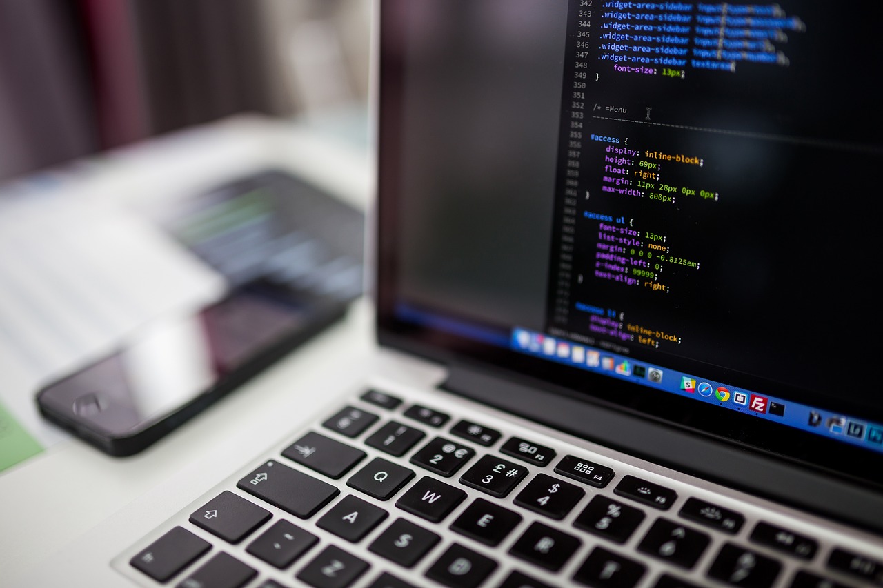 Automated test code running on a computer screen