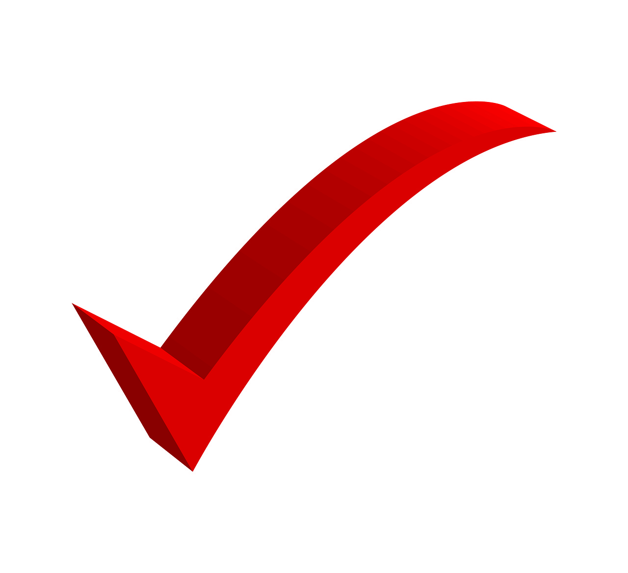 A large checkmark symbol representing verification